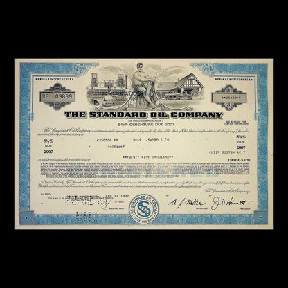 The Standard Oil Company Bond Certificate from 1970s