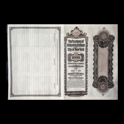 The Trustees of Columbia College Gold Bond from 1902