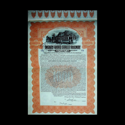 Twenty-Third Street Railway Company Bond from New York