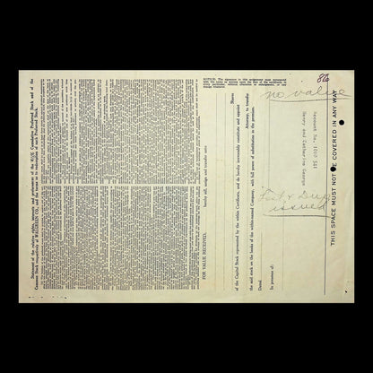 V.A. Green Co. Stock Certificate from 1937