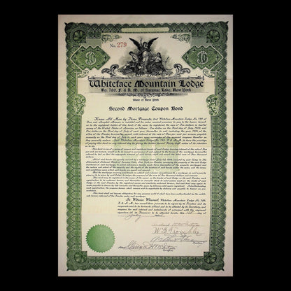 Whiteface Mountain Lodge Bond from Early 1900s